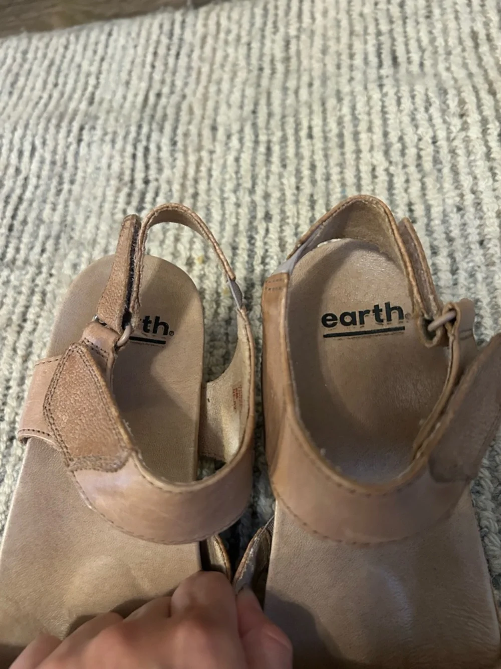 EARTH Kaya Kella Size 8 Beige Women’s Cork Platform Sandals in Brown